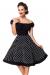 schulterfreies Swing-Kleid